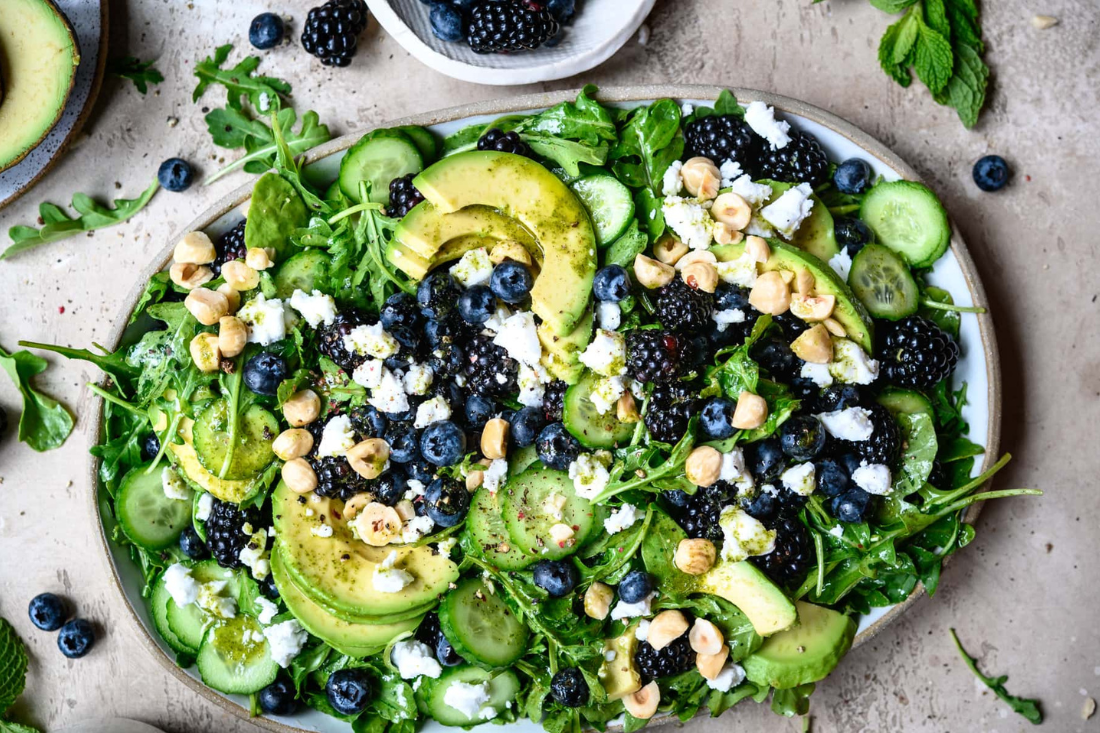 Blackberry, Avocado and Arugula Salad